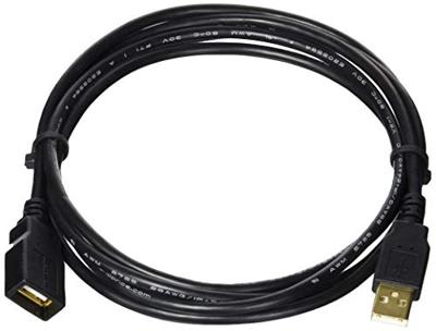 Monoprice USB Type-A naar USB Type-A Vrouwelijke 2.0 Verlengkabel - 6 Voet - Zwart (5 Pack) 28/24AWG, Vergulde Connectoren