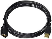 Monoprice USB Type-A naar USB Type-A Vrouwelijke 2.0 Verlengkabel - 6 Voet - Zwart (5 Pack) 28/24AWG, Vergulde Connectoren - thumbnail