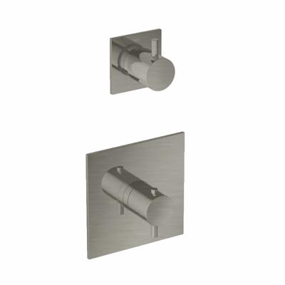 Inbouw Douchekraan Hotbath Laddy Thermostaat Met Stopkraan Vierkant Geborsteld Nikkel