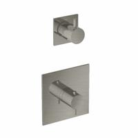 Inbouw Douchekraan Hotbath Laddy Thermostaat Met Stopkraan Vierkant Geborsteld Nikkel - thumbnail