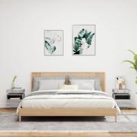 Nachtkastjes met LED 2 st 40x39x48,5 cm grijs sonoma - thumbnail