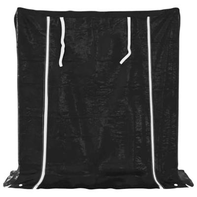 VidaXL Haardhoutrek met regenhoes 100,5x40,5x110,5 cm staal