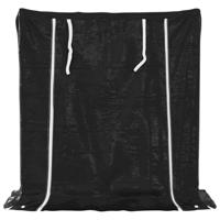 VidaXL Haardhoutrek met regenhoes 100,5x40,5x110,5 cm staal - thumbnail