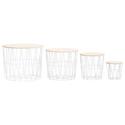 vidaXL Salontafels 4 st wit