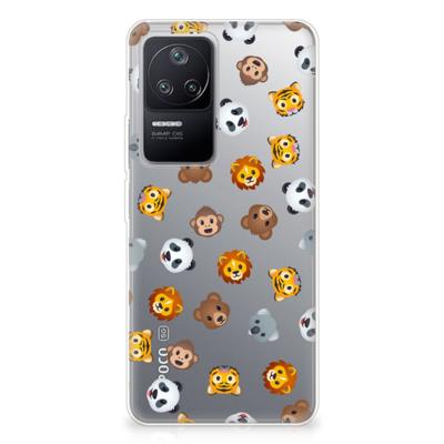 TPU bumper voor Xiaomi Poco F4 Dieren Emojis TPU bumper voor Xiaomi Poco F4 Dieren Emojis
