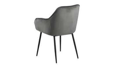 Bendt Eetkamerstoel 'Loren' Velvet, kleur Dark Grey - thumbnail