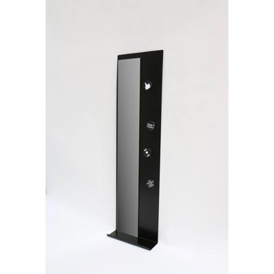 INK Fonteinplanchet Note Staal Mat Zwart Inclusief Spiegel Rookglas 20x72 cm INK Fonteinplanchet Note Staal Mat Zwart Inclusief Spiegel Rookglas 20x72 cm