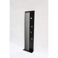 INK Fonteinplanchet Note Staal Mat Zwart Inclusief Spiegel Rookglas 20x72 cm - thumbnail