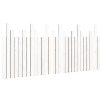 Hoofdbord wandmontage 185x3x80 cm massief grenenhout wit Hoofdbord wandmontage 185x3x80 cm massief grenenhout wit