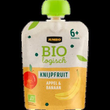 Jumbo Biologisch Knijpfruit Appel & Banaan 6+ Maanden 90 g Jumbo Biologisch Knijpfruit Appel & Banaan 6+ Maanden 90 g