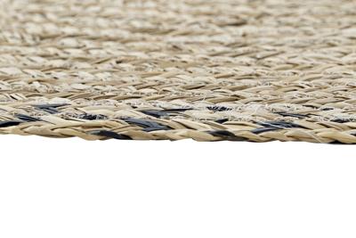 Tapijt DKD Home Decor 140 x 0,5 x 140 cm Natuurlijk Polyester Tweekleurig Tropisch