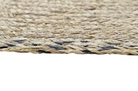 Tapijt DKD Home Decor 140 x 0,5 x 140 cm Natuurlijk Polyester Tweekleurig Tropisch - thumbnail