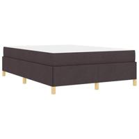 Boxspring bed met matras Donkerbruin en Wit 140 x 200 cm Stof - thumbnail