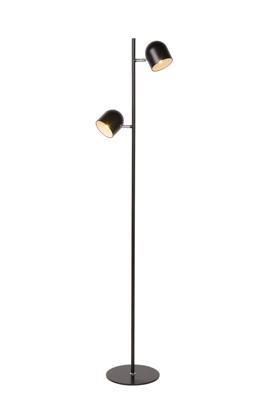 Lucide SKANSKA - Vloerlamp - LED 3 StepDim - 2x5W 3000K - Zwart