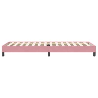 Boxspring zonder matras fluweel roze 90x220 cm