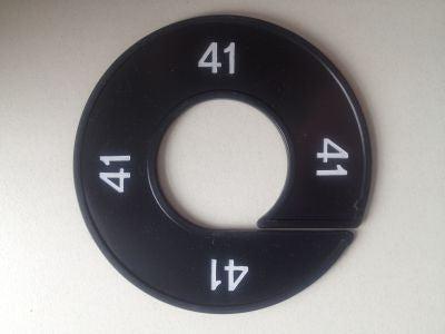 Maatring 9cm zwart/wit 41