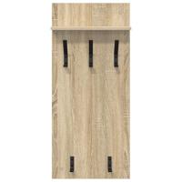 Wandgemonteerde kapstok met plank Sonoma eiken 90 x 40 x 10 cm - thumbnail