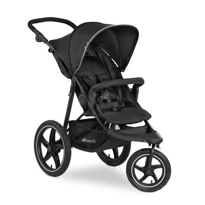 HAUCK - All-terrain kinderwagen - RUNNER 2 - 3 wielen - opvouwbaar met één hand - Zwart HAUCK - All-terrain kinderwagen - RUNNER 2 - 3 wielen - opvouwbaar met één hand - Zwart