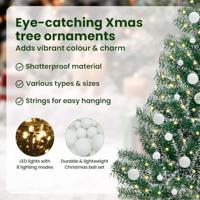 VidaXL Kunstmatige kerstboom sneeuw gevlochten met led licht 150 cm - thumbnail