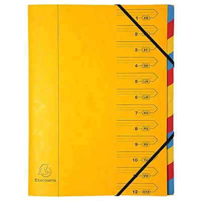 Exacompta Sorteermap 12-delig, geassorteerde kleuren Exacompta Sorteermap 12-delig, geassorteerde kleuren