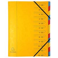 Exacompta Sorteermap 12-delig, geassorteerde kleuren - thumbnail