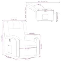 Sta-op-stoel elektrisch verstelbaar stof taupe - thumbnail