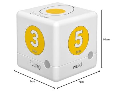 TFA Dostmann Cube Timer Ei Kookwekker Wit, Geel Digitaal