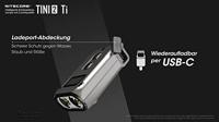 NiteCore TINI 2 Titanium Zaklamp werkt op een accu LED 500 lm 22 g - thumbnail
