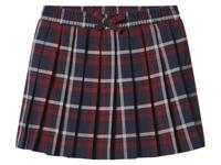 lupilu Kinder rok met plooien (Ruit/rood/marineblauw, 98/104) - thumbnail