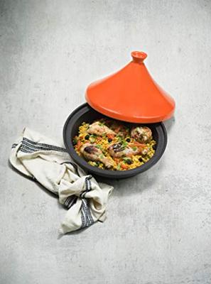 Cosy & Trendy Tajine Inductie - Zwart/Oranje - ø 25 cm