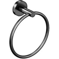 Handdoekring 16cm Rond Gunmetal Grijs - PVD Coating - thumbnail