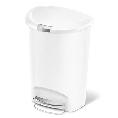 Simplehuman Afvalemmer Half Rond 50 L - Wit