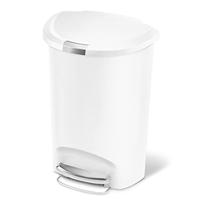 Simplehuman Afvalemmer Half Rond 50 L - Wit - thumbnail
