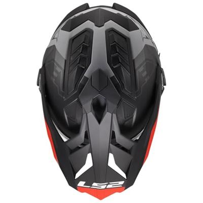 LS2 endurohelm "mx701 explorer hexa" helmet mx701 explorer hexa matt black/red/grey