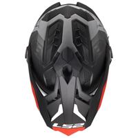 LS2 endurohelm "mx701 explorer hexa" helmet mx701 explorer hexa matt black/red/grey - thumbnail