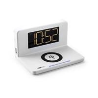 Digitale Wekker Met Draadloze Oplader - LED Nachtlamp - Alarmklok (HCG018QI-W) - thumbnail