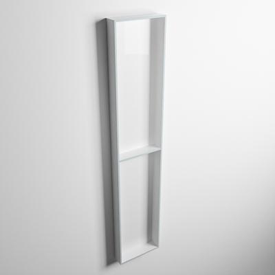 MONDIAZ EASY Nis 89,5x29,5cm in solid surface kleur Clay | Talc. 2 vakken geschikt voor in- of opbouw