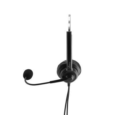 MediaRange MROS304 hoofdtelefoon/headset Bedraad Hoofdband Kantoor/callcenter Zwart, Zilver