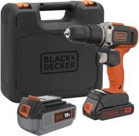 BLACK+DECKER BCD003MEM2K Accuboormachine | 18V | 2.0Ah Accu + 4.0Ah Accu + Lader | In koffer - BCD003MEM2K-QW - thumbnail
