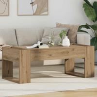 Salontafel Artisan Eiken 110 x 50 x 41 cm Bewerkt hout - thumbnail