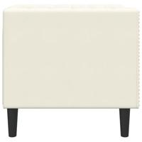 Fauteuil Chesterfield-stijl fluweel crèmekleurig - thumbnail