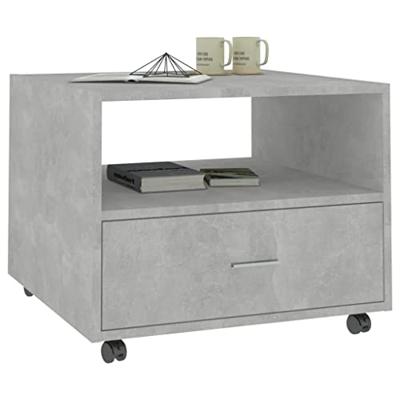 Salontafel 55x55x40 cm bewerkt hout betongrijs