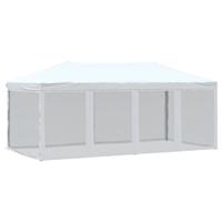 Partytent inklapbaar met zijwanden 3x6 m wit - thumbnail