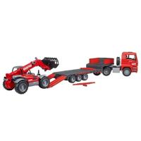 Bruder MAN TGA oplegger met Manitou Telescooplader - thumbnail