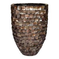 PTMD Bloempot Daven - 42x28x61 cm - Polyester - Brons - thumbnail