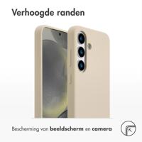 Accezz Liquid Silicone Backcover met MagSafe voor Samsung Galaxy S25 Telefoonhoesje Grijs - thumbnail