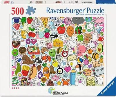 Ravensburger - Puzzel van 500 stukjes - Kawaii stickers - Volwassenen en kinderen vanaf 12 jaar - Puzzel van topkwaliteit - 12001796