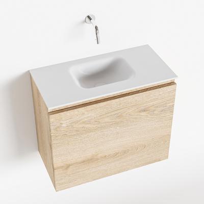 MONDIAZ OLAN 60cm toiletmeubel washed_oak. LEX wastafel talc midden geen kraangat MONDIAZ OLAN 60cm toiletmeubel washed_oak. LEX wastafel talc midden geen kraangat