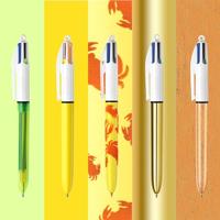 Bic Colours Collector Box 4-kleurenbalpen, medium, klassieke, pastel en fasion inktkleuren, doos van 15 s - thumbnail