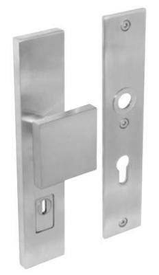 Intersteel Veiligheidsbeslag SKG3 rechthoekig duwer/geen kruk PC92mm met kerntrekbeveiliging - RVS